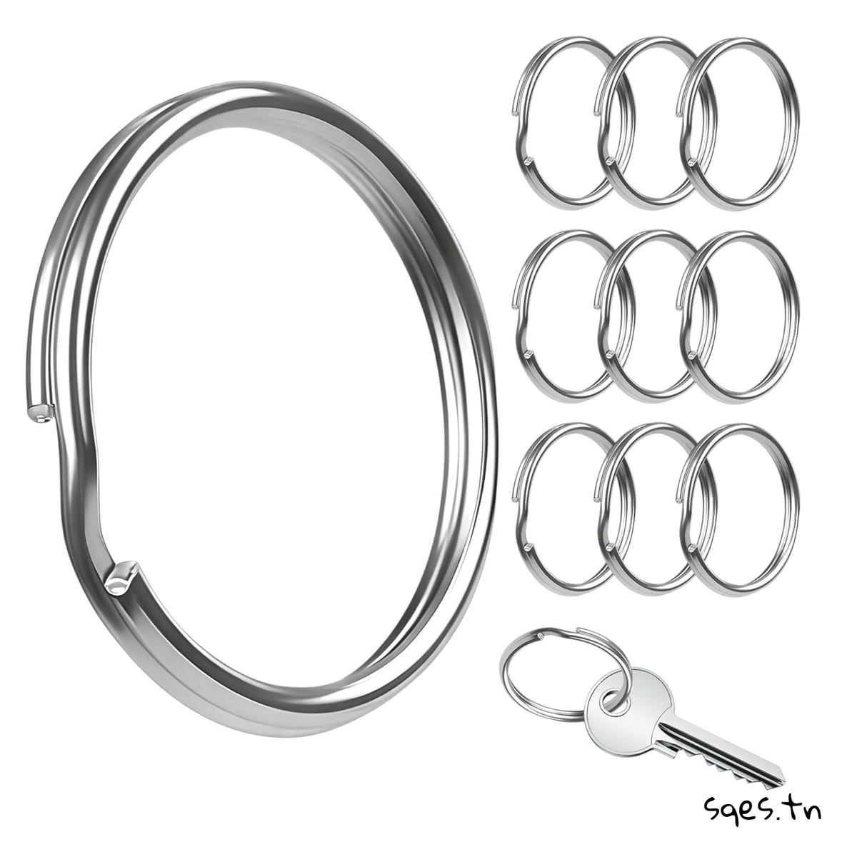 Porte-Clés Anneau - Lot de 20 pièces