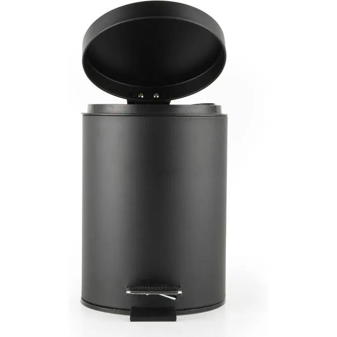 Poubelle avec Pédale 3l + brosse WC - Noir - SQES