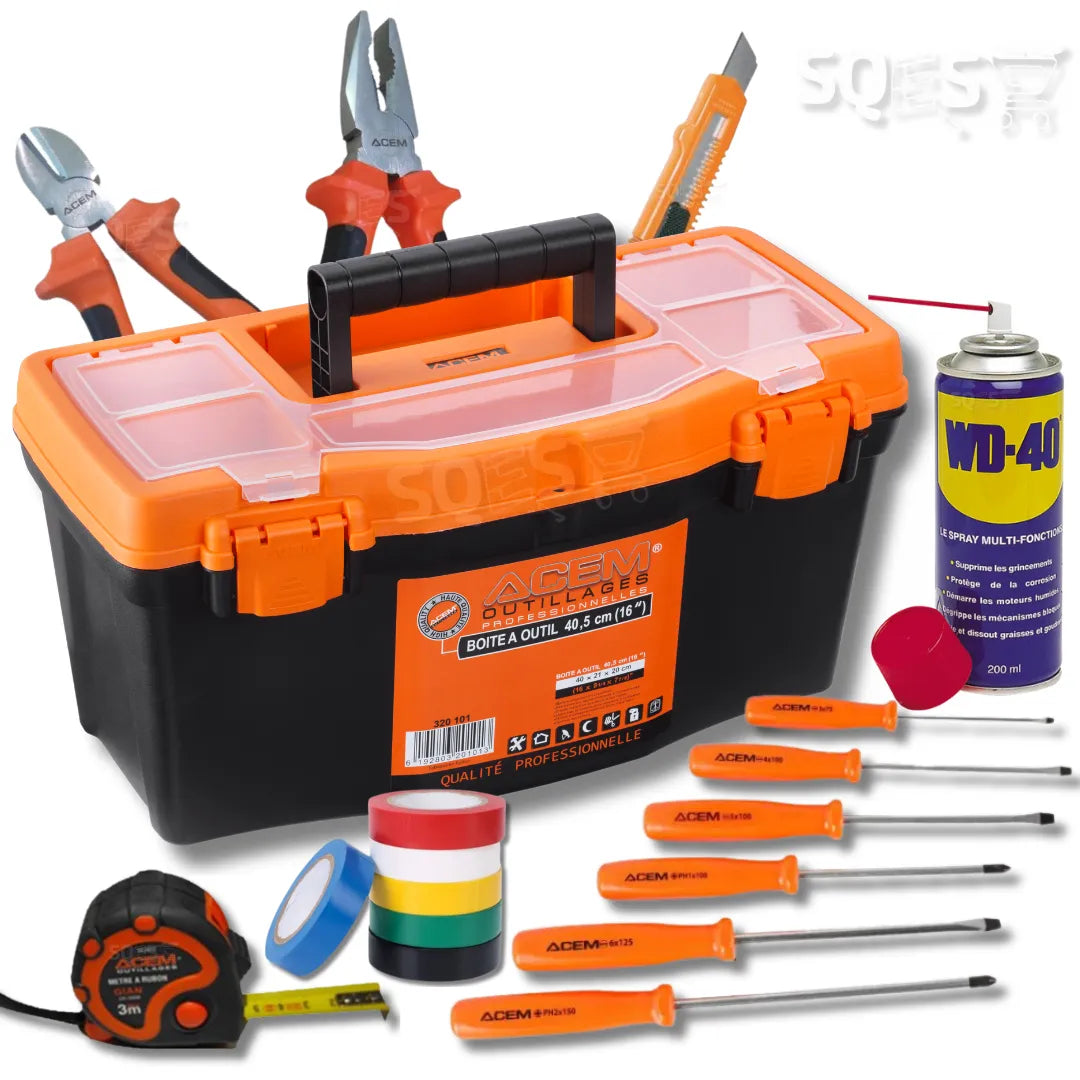 Pack 18pcs caisse outillage ACEM - SQES
