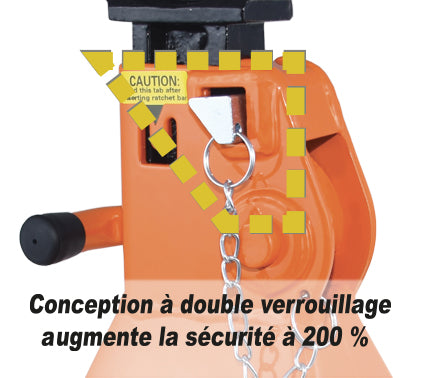 Paire de cric Chandelles ACEM® 2T - Sécurité Garage - 276-432mm
