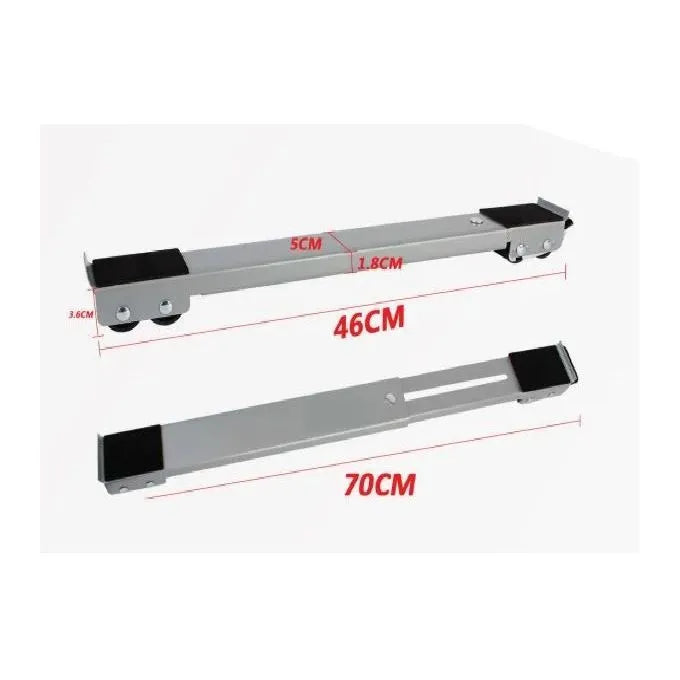 Support Extensible Mobile - Extensible - Réglable Avec Frein pour machine à laver ou le réfrigérateur - 70cm - SQES