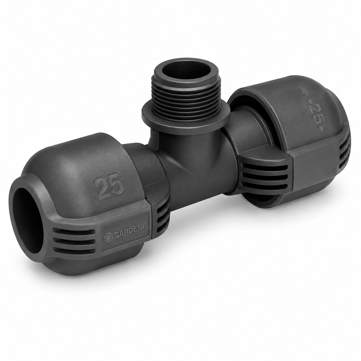 Té de connexion GARDENA Pipeline 25mm x 3/4" mâle, pour T380 et OS140. Système irrigation enterré. Livraison rapide Tunisie — SQES.