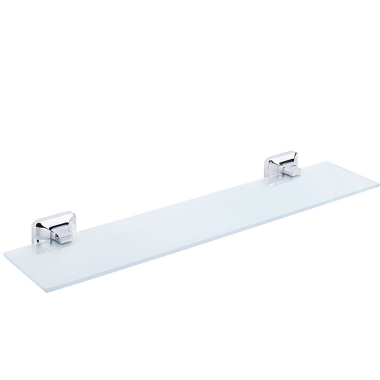 Étagère en Verre UNO Chrome 50cm - Tablette Salle de Bain Design
