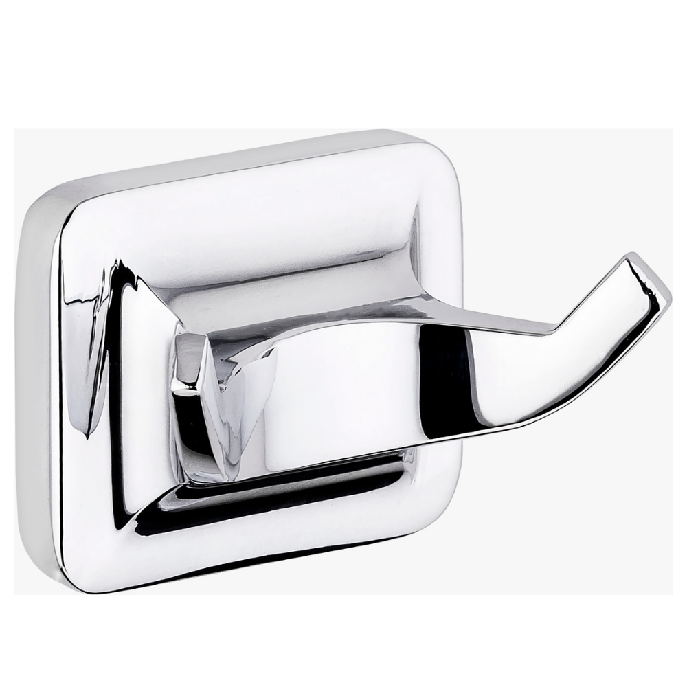 Patère Double UNO Chrome - Crochet Salle de Bain Design