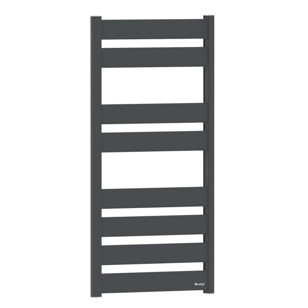 Radyal Sèche Serviette Aluminium Noir mat - 1.2M -