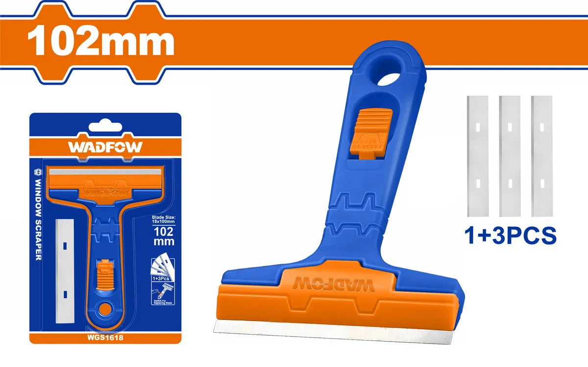 Grattoir vitre et carreau - 10cm + 3 lames gratuits - SQES