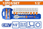 Jeu de 12 Clés à Cliquet 1/2" – - SQES