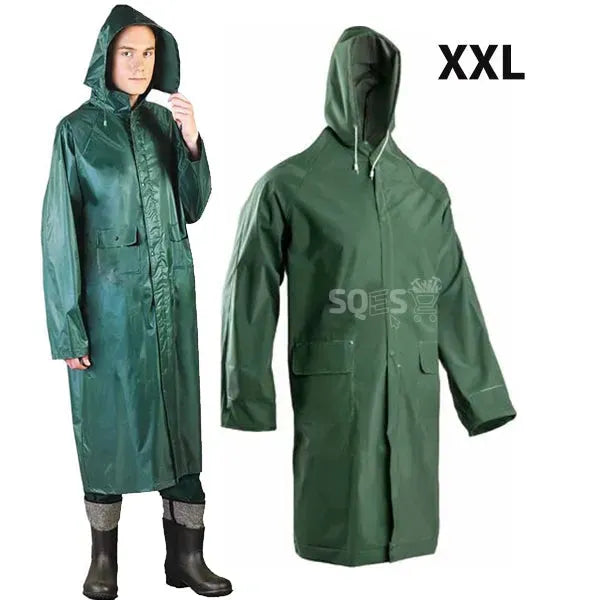 Manteau Imperméable Vert, Manteau de protection Anti Pluie XL - SQES