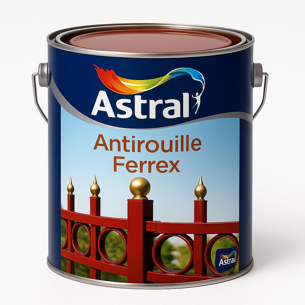 Antirouille Astral 
Antirouille Astral Ferrex Brun Rouge 5KG - Protection Métal Extérieur
Antirouille  Tunisie