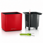 LECHUZA CUBE Premium 16 – Rouge Écarlate Mat