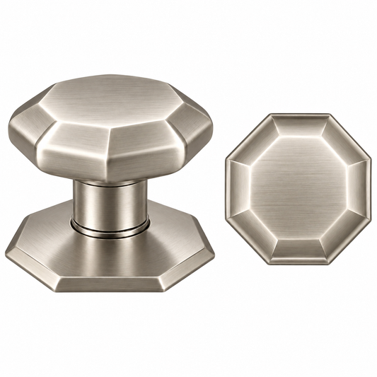 Bouton de porte KRISTAL G-401 décoratif, disponible en finitions SN GMS. Découvrez les accessoires de porte chez SQES Tunisie.