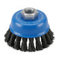 Brosse métallique torsadée boisseau M14 75 mm ADEGSO AD-20166 — Twisted Wire Bowl Brush 75 mm pour meuleuse compatible | SQES Tunisie

