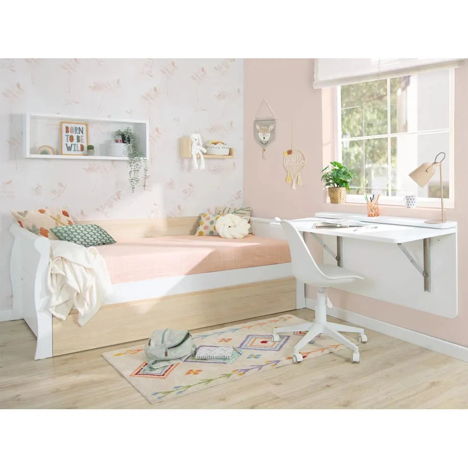 Table pliable - Etagère avec support amovible - bureau rabat table 75x45 - EP 18 - SQES