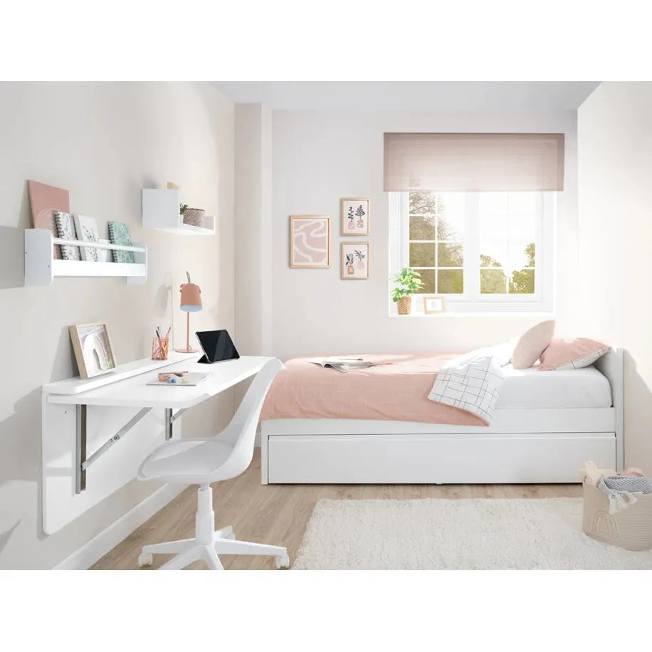 Table pliable - Etagère avec support amovible - bureau rabat table 75x45 - EP 18 - SQES