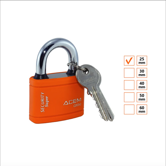 ACEM Cadenas couvert par plastique oranger - 25mm - SQES