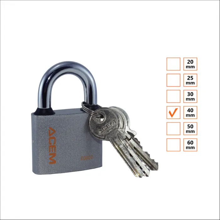 ACEM Cadenas teinté en gris - 40MM - SQES