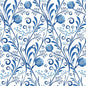 Carreau PVC autocollant Boss Tape Traditionnel Bleu 30cm x 30cm – motifs classiques bleus, cuisine, salle de bain et salon
