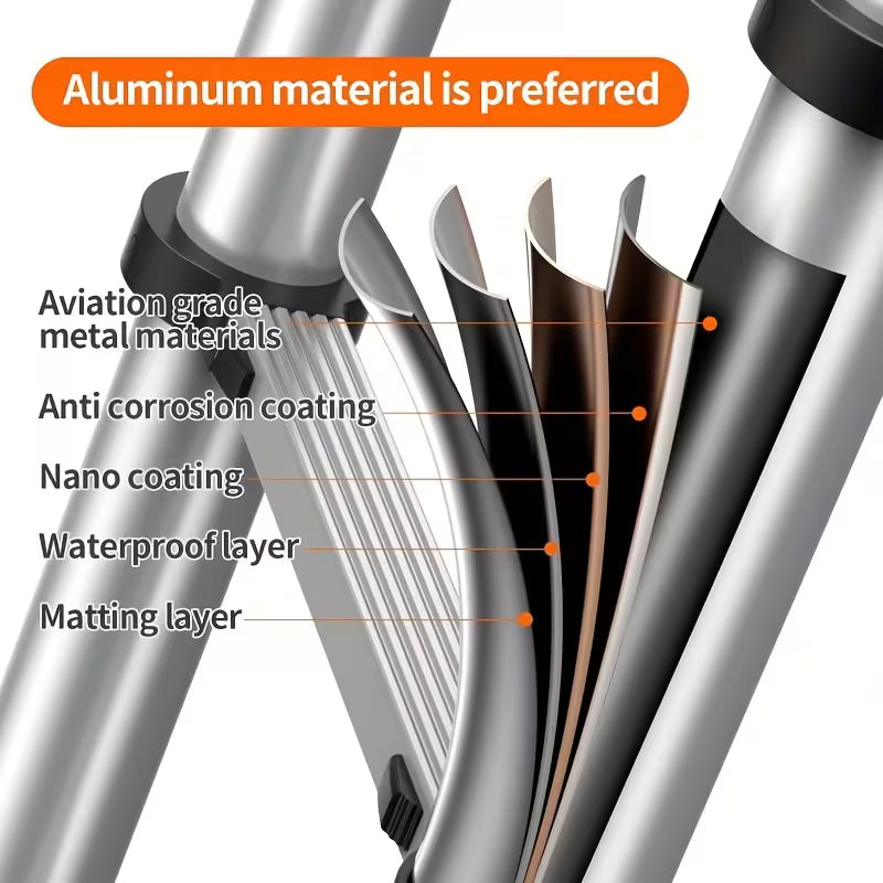 Échelle Télescopique Simple Acier Inoxydable 3m