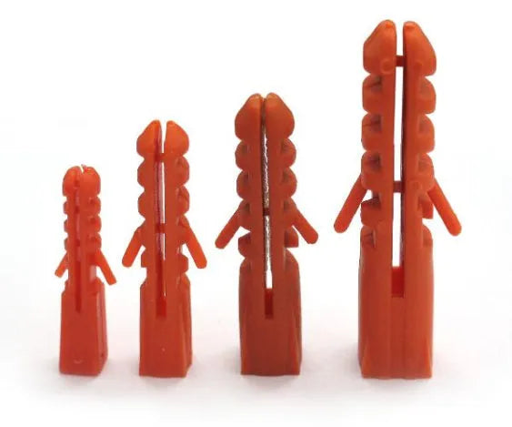 Cheville plastique - Emballage de 100 pièces (6 mm, 8 mm, 10 mm, 12 mm) - SQES