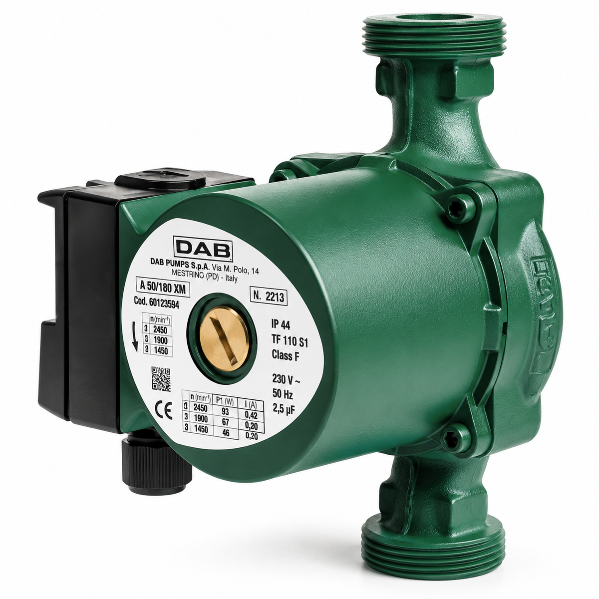 Circulateur DAB VA 55/180 X 230 V entraxe 180 mm avec raccord 3/4 pouce | SQES Tunisie
