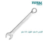 Clé mixte TOTAL acier Cr-V chromé mat – double embout fourche & œil cranté, 8mm, mécanique bricolage plomberie
