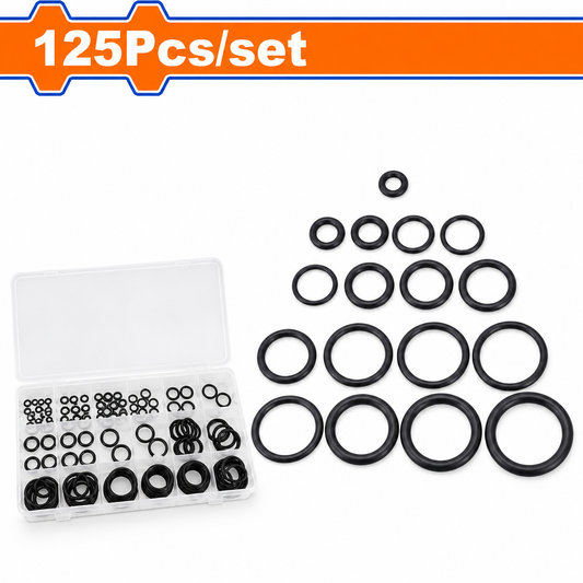 Coffret WADFOW WJQ1B01 de 125 joints toriques NBR en 18 dimensions, boîte plastique de rangement pour entretien et réparations adaptés | SQES Tunisie
