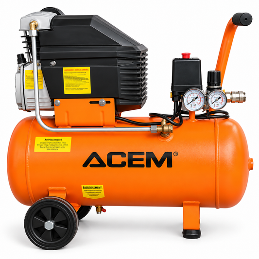 Compresseur d'air ACEM C050L avec cuve de 50 litres, puissance 2 HP et pression maximale 10 bar
