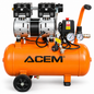 Compresseur d'air ACEM CS24L avec réservoir orange de 24 litres et moteur 1 HP.
