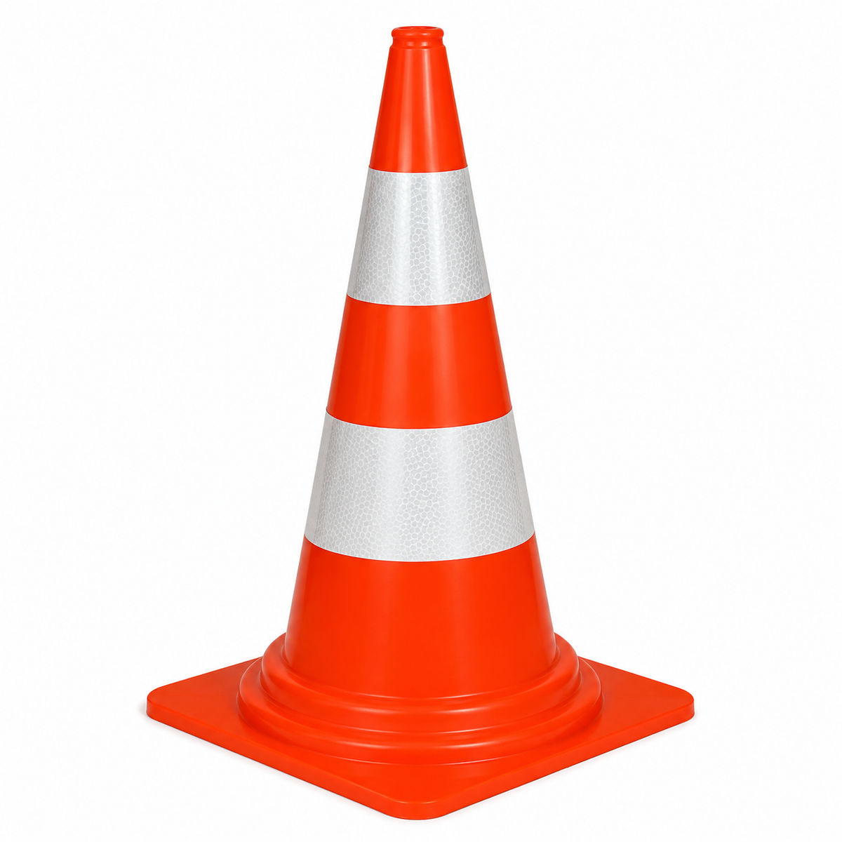 Cône de Signalisation PVC CEG – Modèles R23/32 et R30/50 – Balisage Chantier Délimitation Zone | SQES Tunisie
