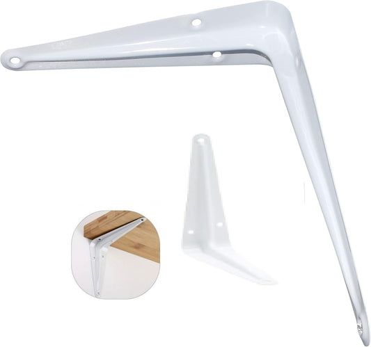 Consoles Etageres - Équerres Murales Blanches – Pour Étagères de Rangement
