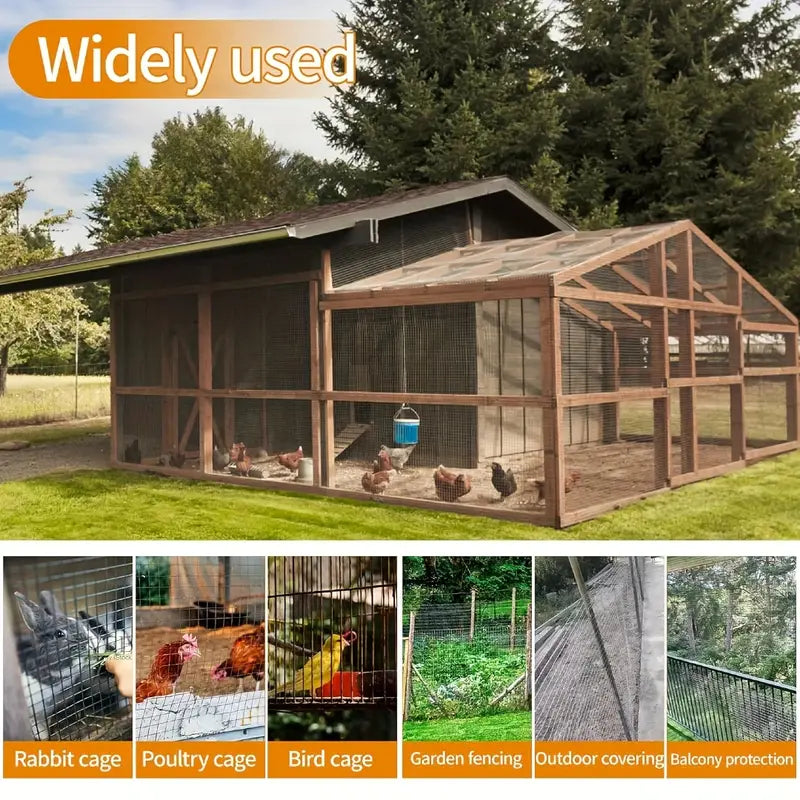 Grillage de cage à Poules Galvanisé Rouleau de 10 mètres – Maille 25x25 pour Jardin - SQES