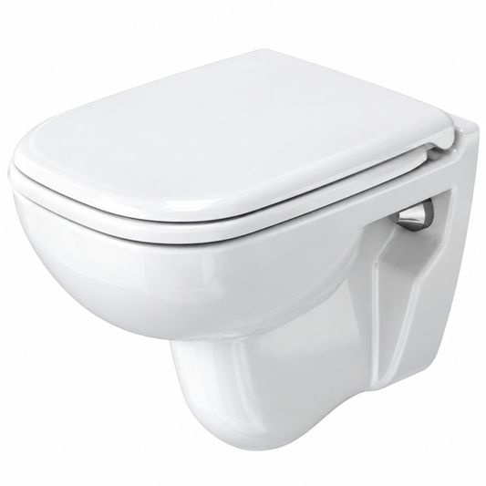 Cuvette WC suspendue compacte DURAVIT D-Code blanche, profondeur 48 cm, sortie horizontale
