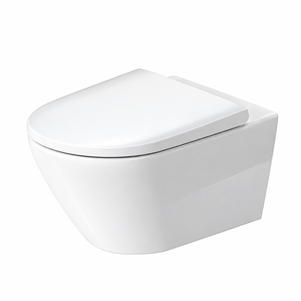 Cuvette WC suspendue DURAVIT D-Neo Rimless blanche 54 cm, sans bride et avec fixation Durafix
