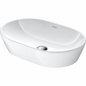Vasque à poser DURAVIT D-Neo semi-ovale blanche brillante 60 × 40 cm en céramique sanitaire
