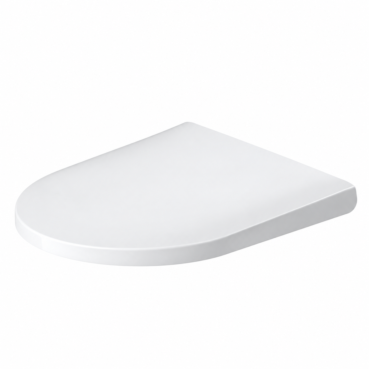 Abattant WC DURAVIT D-Neo blanc forme D démontable sans fermeture amortie.
