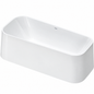 Baignoire îlot DURAVIT DuraFoga blanc brillant 170 × 70 cm avec deux dossiers et vidage central
