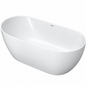 Baignoire îlot ovale DURAVIT DuraKanto blanc brillant 170 × 80 cm, deux dossiers et vidage central
