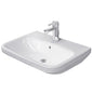 Lavabo suspendu DURAVIT DURASTYLE blanc brillant 60 × 44 cm avec trop-plein et trou central pour mitigeur
