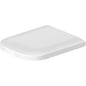 Abattant WC DURAVIT HAPPY D.2 blanc brillant, fermeture amortie SoftClose et charnières inox
