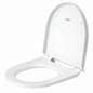 Abattant WC DURAVIT No. 1 Basic blanc brillant, démontable, fermeture classique et charnières inox

