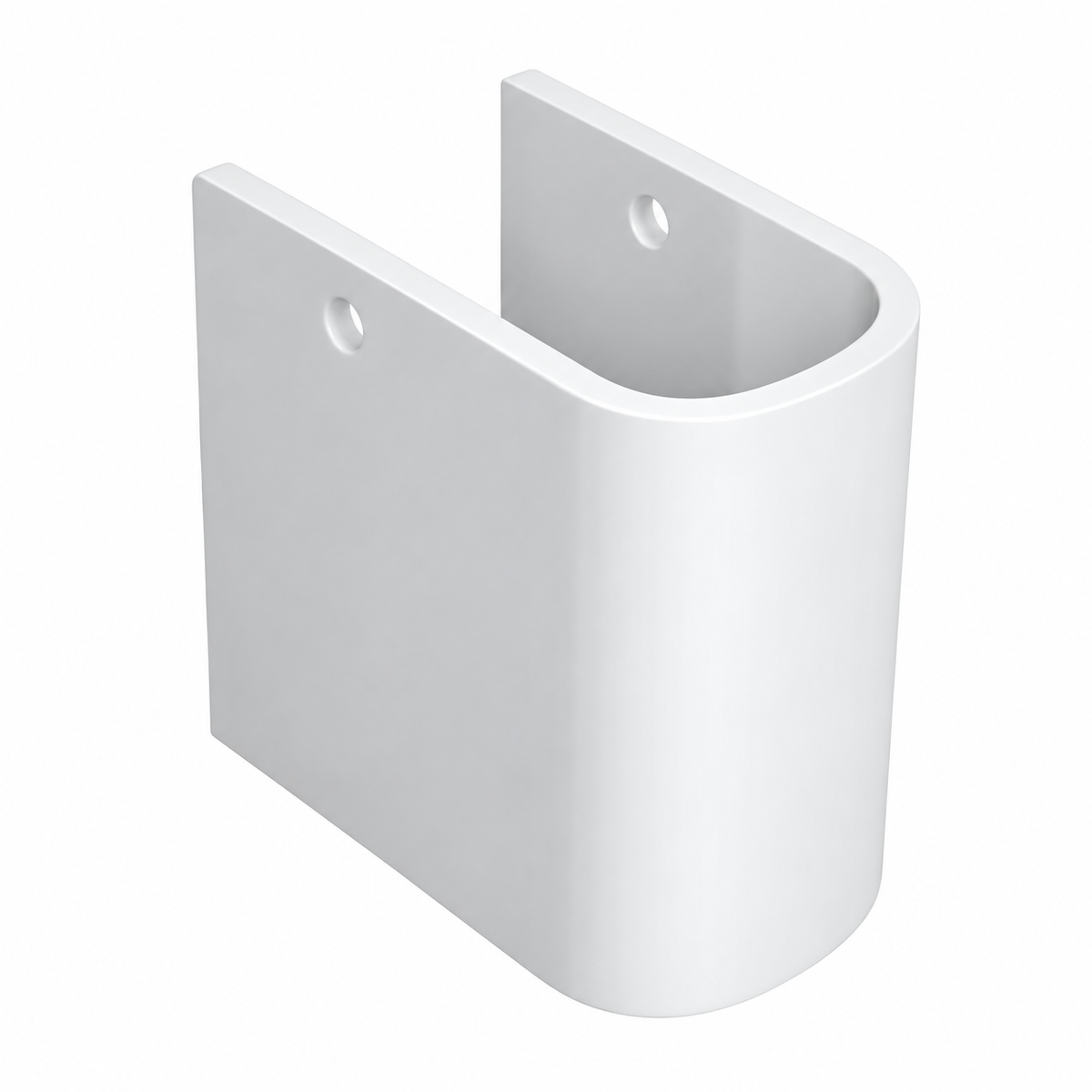 Cache-siphon DURAVIT No. 1 blanc brillant en céramique sanitaire pour lavabo suspendu
