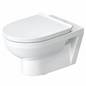 Cuvette WC suspendue DURAVIT No. 1 Rimless blanche 54 cm, sans bride et à sortie horizontale
