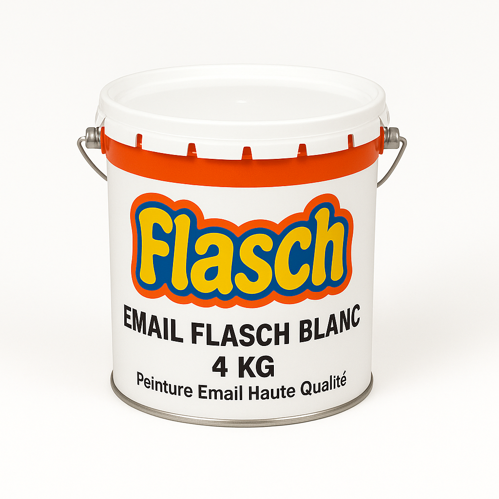 Seau Email Flasch Blanc 4 KG