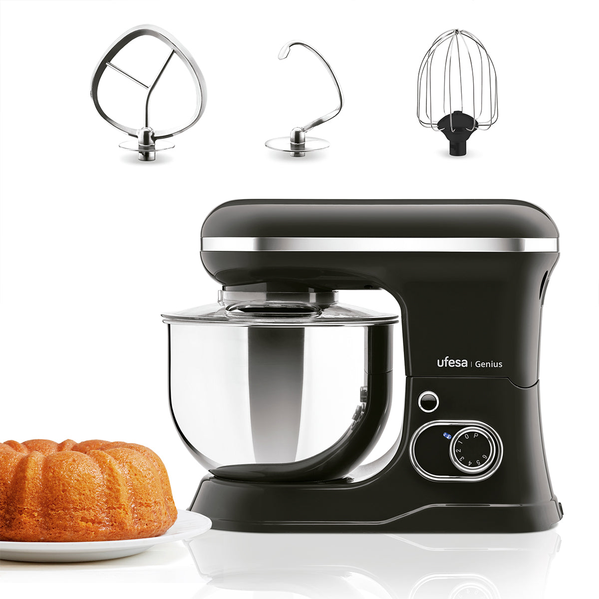 Robot Pétrin UFESA Genius 5L 1200W - Noir