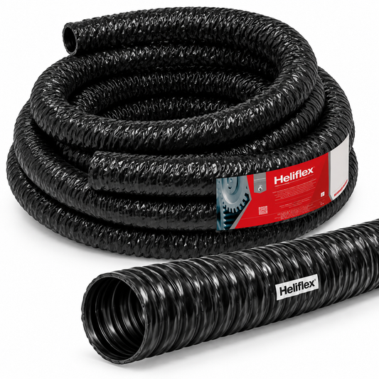 Tuyau HELIFLEX ASP FIBRA vendu au mètre linéaire. Rouleaux de 10 m, neuf dimensions disponibles : 60, 75, 80, 90, 100, 110, 200, 250 et 350.