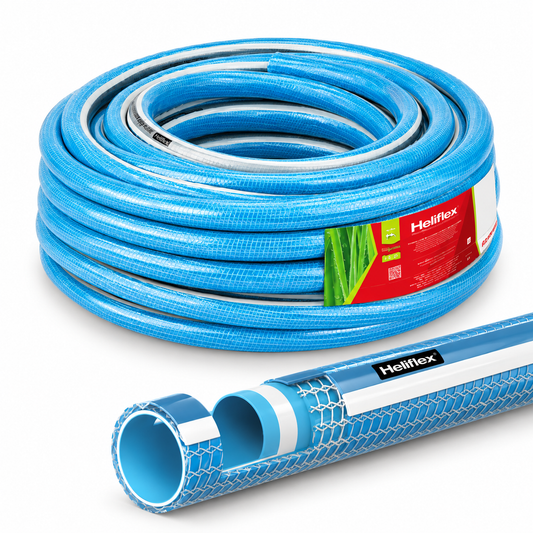 Tuyau jardin bleu HELIFLEX VITA dimension 19 – Rouleau 50 m – Vendu au rouleau – Arrosage et jardinage | SQES Tunisie

