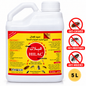 Bidon blanc d’insecticide concentré HILAC LTH de 5 L avec poignée et pictogrammes de cafard, moustique et mouche