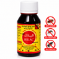Flacon d’insecticide concentré HILAC LTH de 60 ml à bouchon blanc, avec pictogrammes de cafard, moustique et mouche