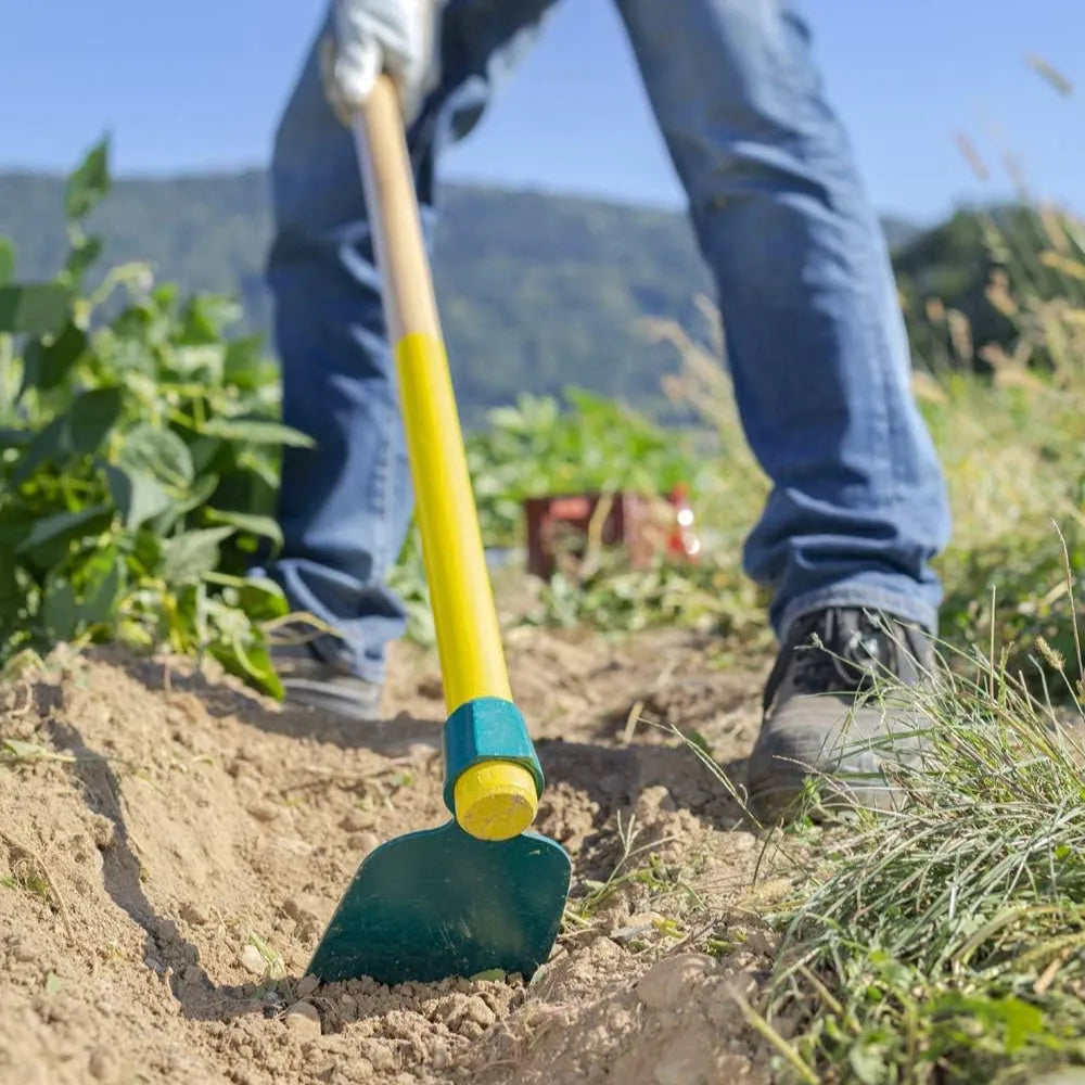 Houe en acier forgé - Sape de jardin vert - Binette de Plantation sans manche - SQES