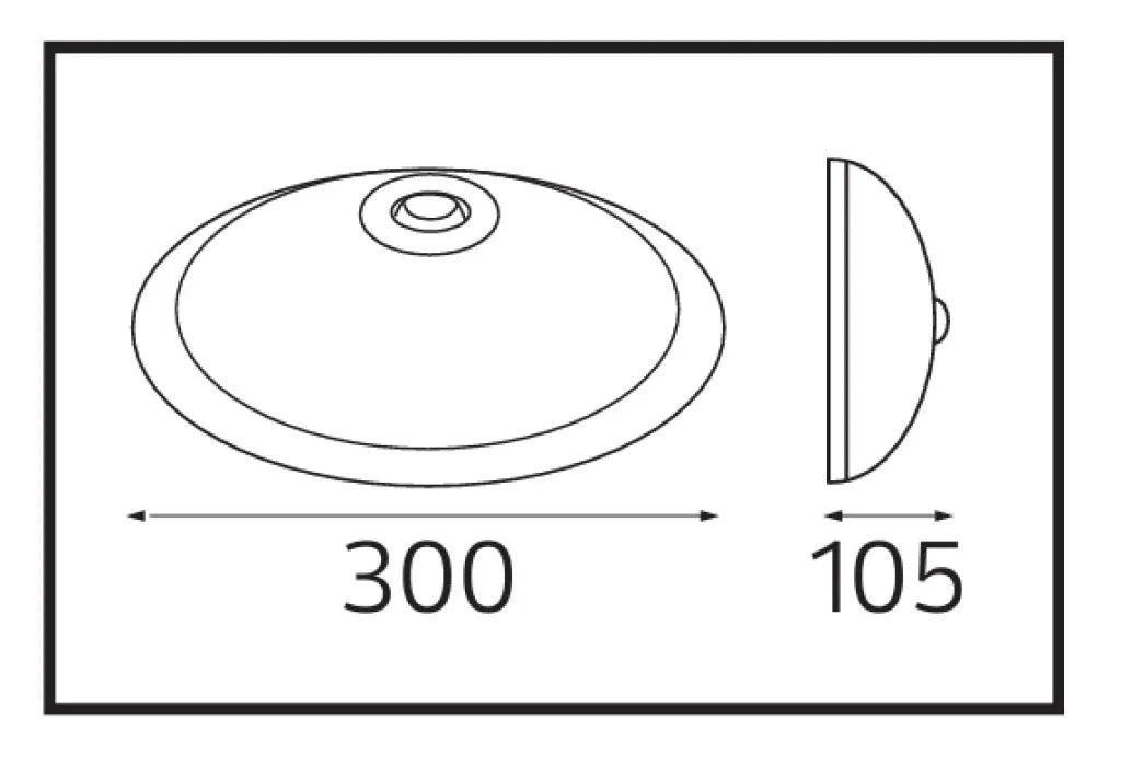 Plafonnier avec détecteur de mouvement - Hublot- E27 - SQES